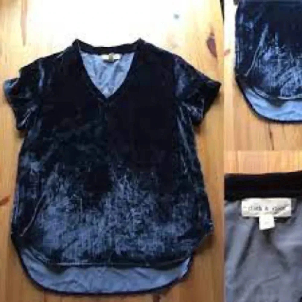 New*Anthropologie Cloth & Stone Velvet Tee